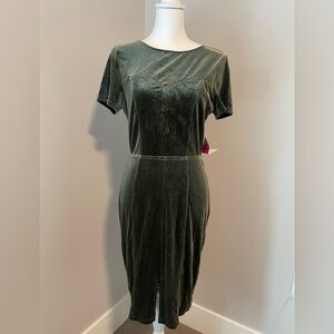 Velvet green dress